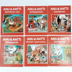 Anu & Antti sarjakuva albumit 6 kpl