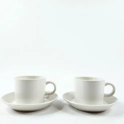 Arabia vintage Teema kahvikuppisetti 4 osaa valkoinen