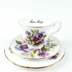Duchess Fine Bone China kahvikuppisetti Äidin Kuppi -tekstillä 3 osaa