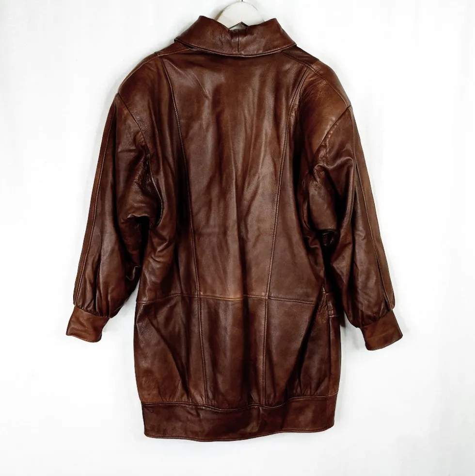 FinLed Finnish Leather Design vintage nahkatakki koko M