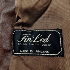 FinLed Finnish Leather Design vintage nahkatakki koko M
