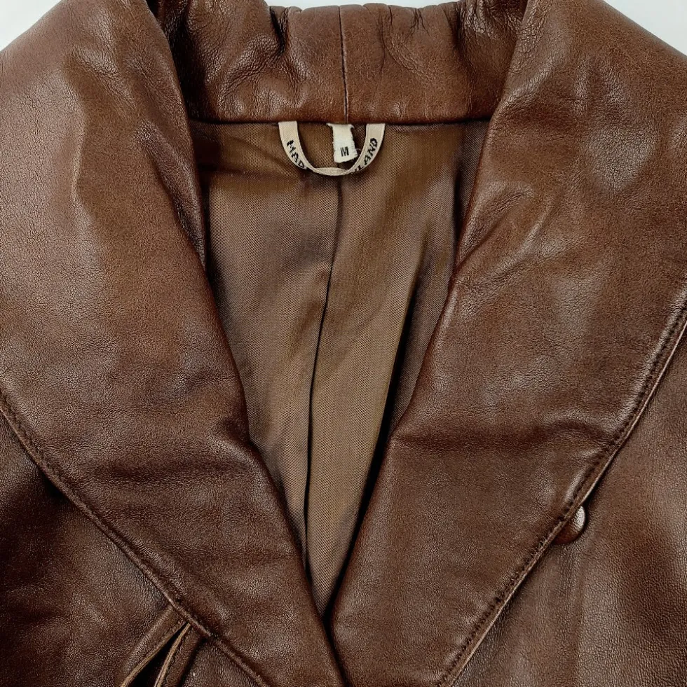 FinLed Finnish Leather Design vintage nahkatakki koko M
