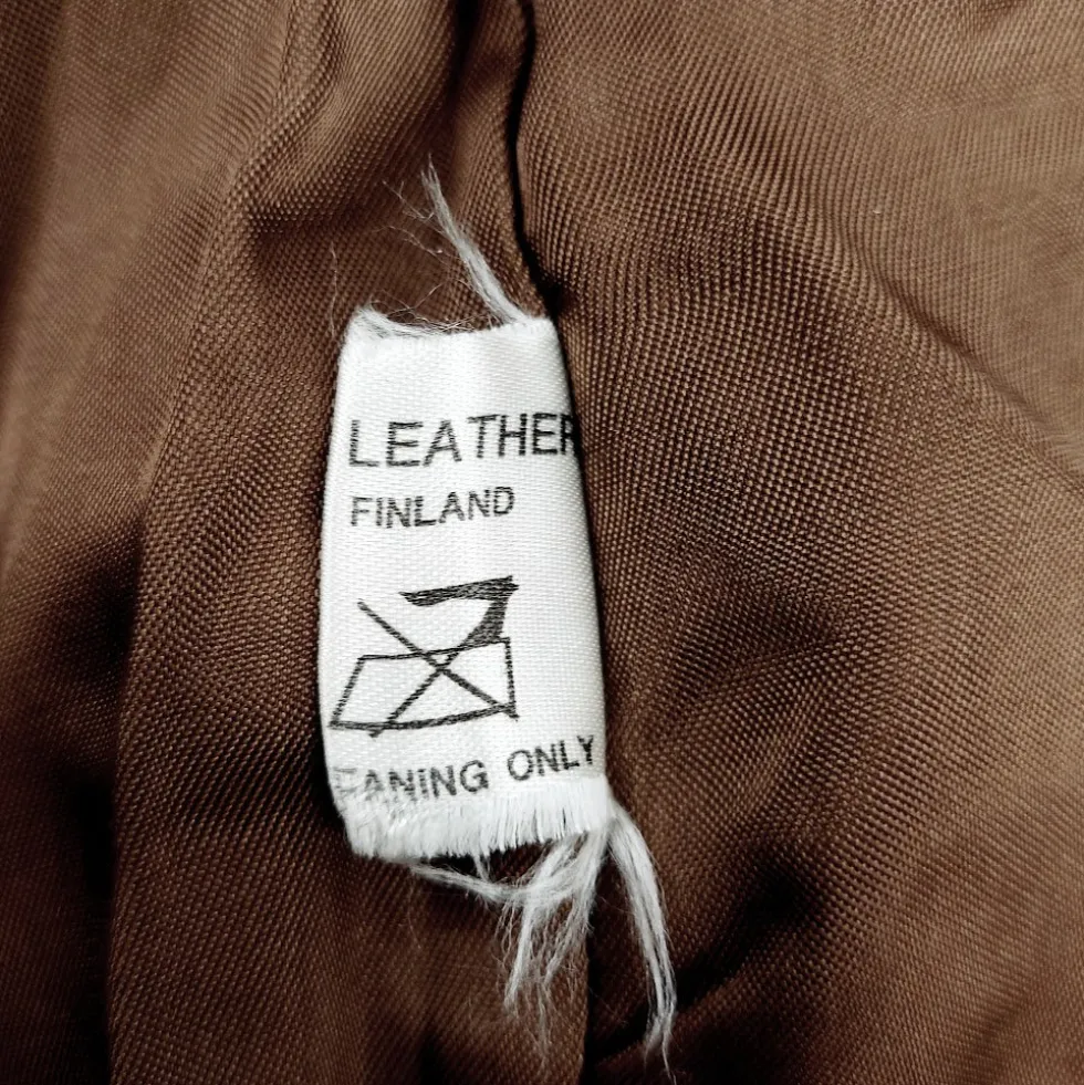 FinLed Finnish Leather Design vintage nahkatakki koko M