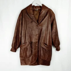 FinLed Finnish Leather Design vintage nahkatakki koko M