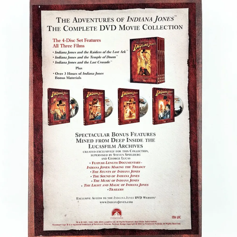 Indiana Jones - The Complete DVD Movie Collection 4DVD