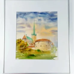Painokuva Bondarek Paksu Margareeta ja Olevisten kirkko 43,5cm x 38,5cm