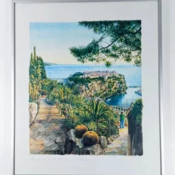 Painokuva J.B. Thibault Le Jardin Exotique et le Rocher 41 x 34,5 cm