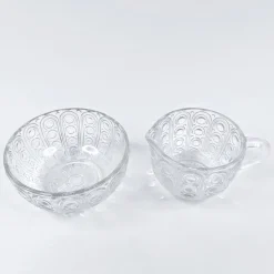 Riihimäen Lasi Riikinkukko sokerikko ja kermakko
