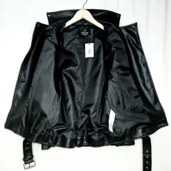 Stradivarius tekonahkainen biker-takki koko XS