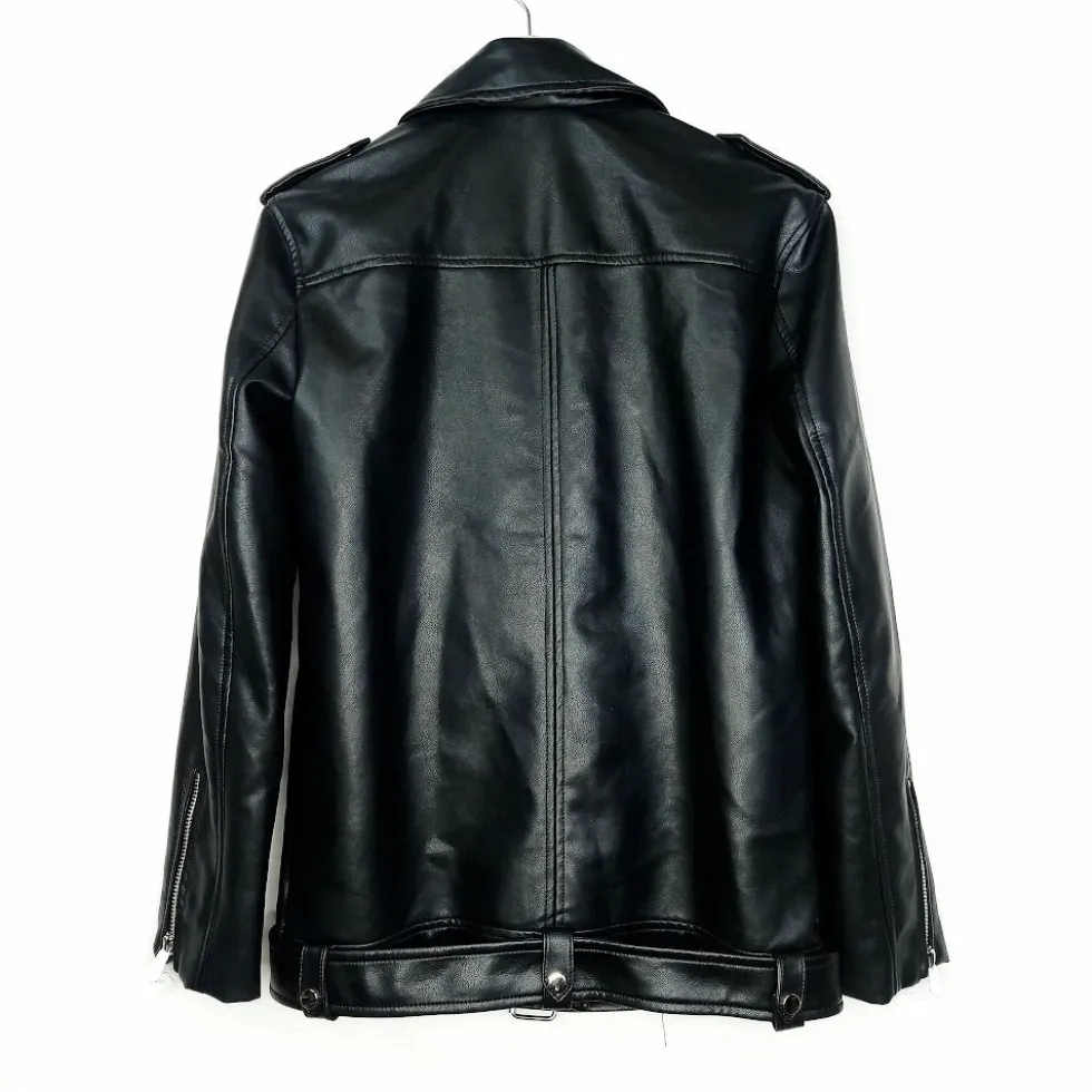 Stradivarius tekonahkainen biker-takki koko XS