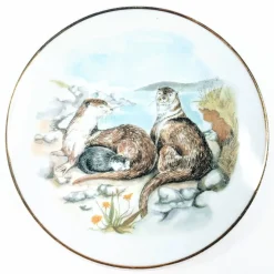 Wildlife of Britain Otters / Saukot koristelautanen